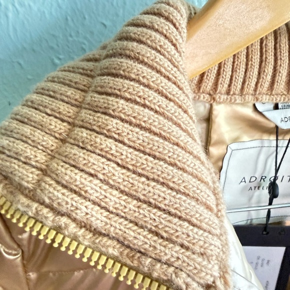 Adroit - Women's Gold Quilted Jacket size 0 NWT - Picture 6 of 8
